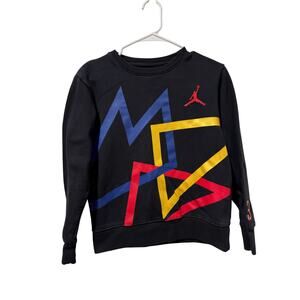 Air Jordan Jumpman Sweatshirt Youth Medium crew pullover black abstract